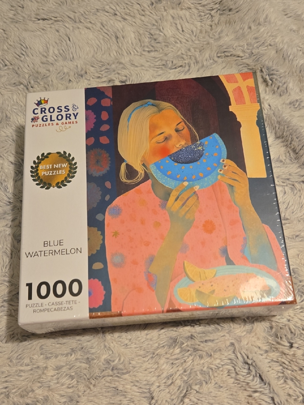 NEW Cross & Glory "Blue Watermelon" 1000 Piece Puzzle